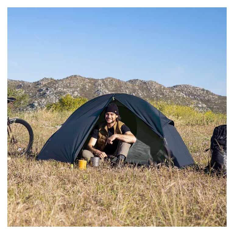 Намет Naturehike надлегкий одномісний Naturehike Cycling 1 NH18A095-D 210T темно-синій (6927595737743) - фото 3