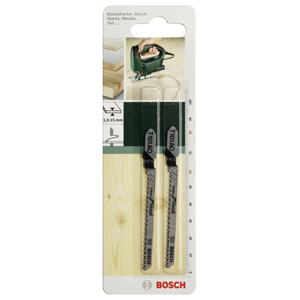 Полотно Bosch по дереву, T 101 AO, 1.4х82мм, 2шт (2.609.256.723) Полотно Bosch по дереву, T 101 AO, 1.4х82мм, 2шт (2.609.256.723)
