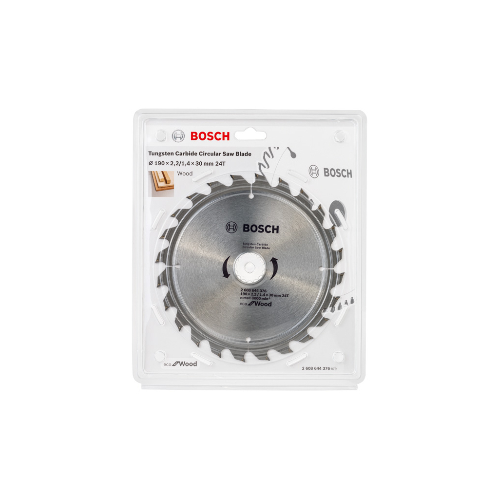 Диск пильний Bosch optiline Eco, 190x30мм, 24T (2.608.644.376) - фото 2 Диск пильний Bosch optiline Eco, 190x30мм, 24T (2.608.644.376) - фото 2