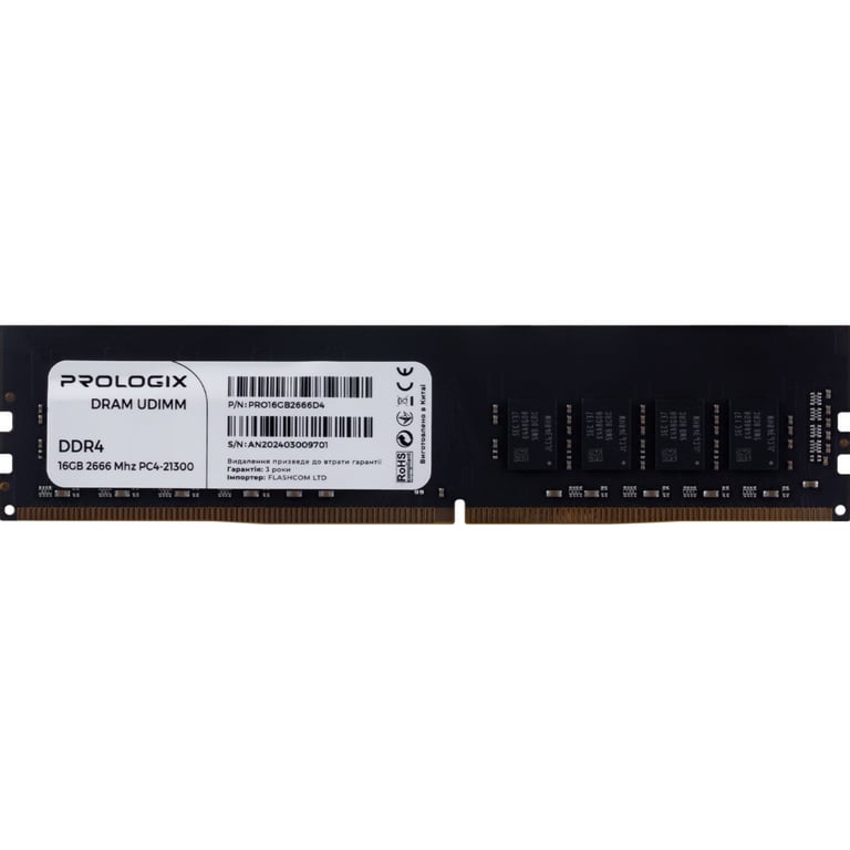 Модуль пам’яті для комп’ютера DDR4 16GB 2666 MHz Prologix (PRO16GB2666D4) — фото 1