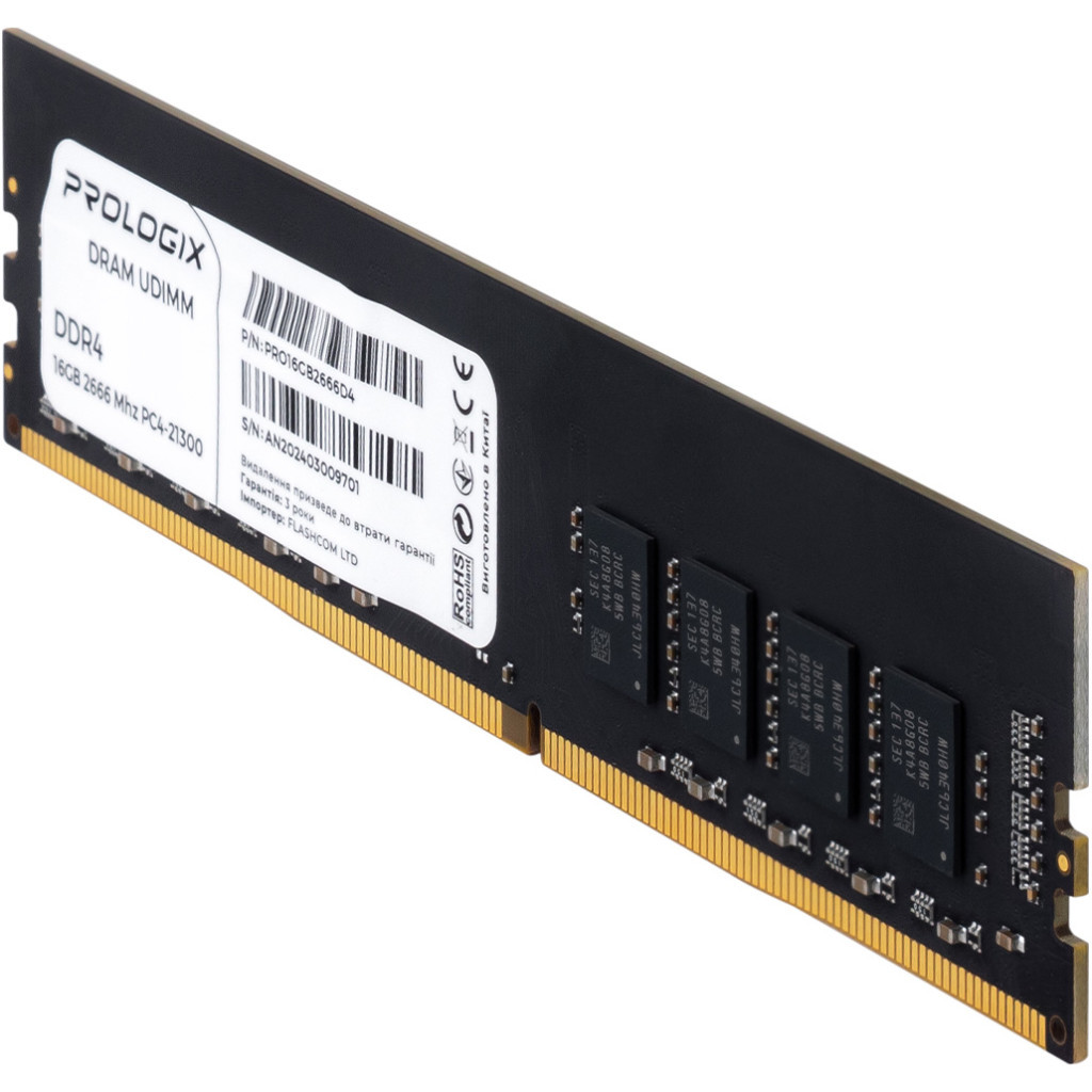 Модуль пам'яті для комп'ютера DDR4 16GB 2666 MHz Prologix (PRO16GB2666D4) - фото 3 Модуль пам'яті для комп'ютера DDR4 16GB 2666 MHz Prologix (PRO16GB2666D4) - фото 3