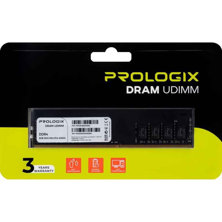 Модуль пам'яті для комп'ютера DDR4 8GB 3200 MHz Prologix (PRO8GB3200D4) - фото 4
