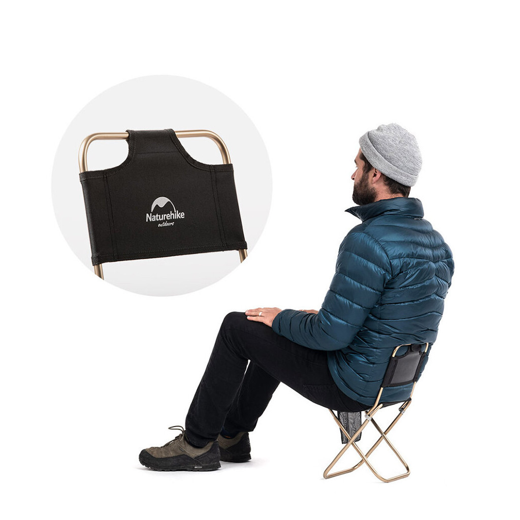 Стілець складаний Naturehike MZ01 NH18M001-Z чорний (6927595733806) - фото 3 Стілець складаний Naturehike MZ01 NH18M001-Z чорний (6927595733806) - фото 3