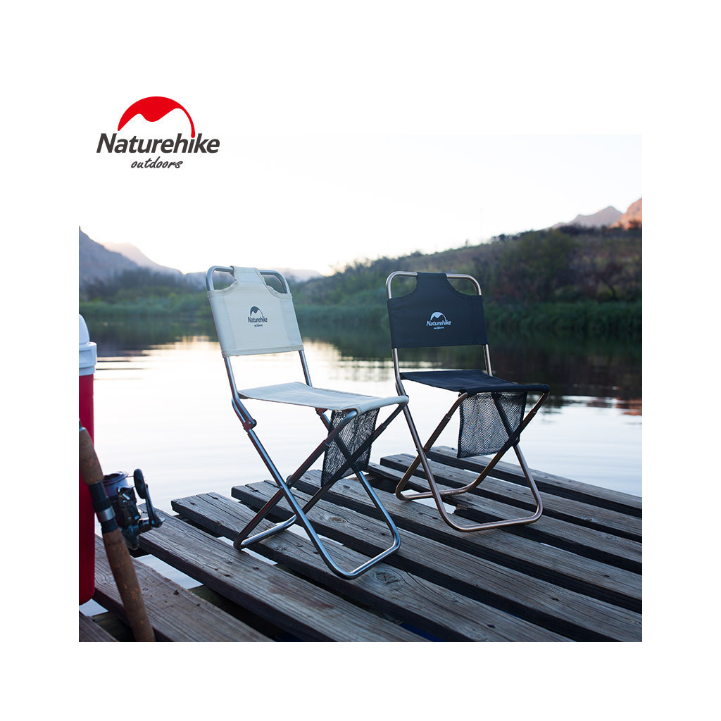 Стілець складаний Naturehike MZ01 NH18M001-Z чорний (6927595733806) - фото 8 Стілець складаний Naturehike MZ01 NH18M001-Z чорний (6927595733806) - фото 8