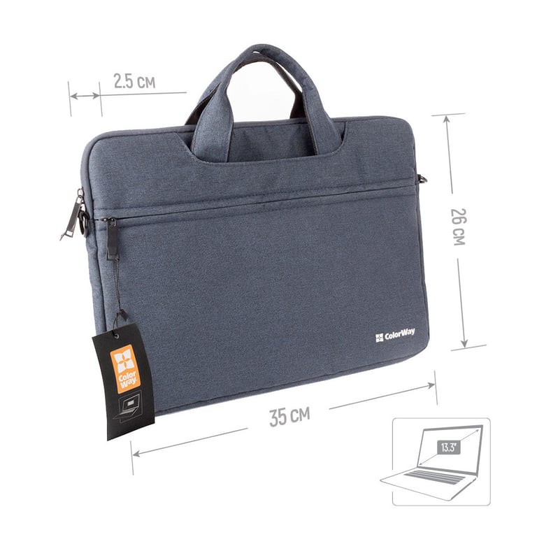 Сумка для ноутбука ColorWay 13.3" Casual Navy (CW-LBC133-NV) - фото 5