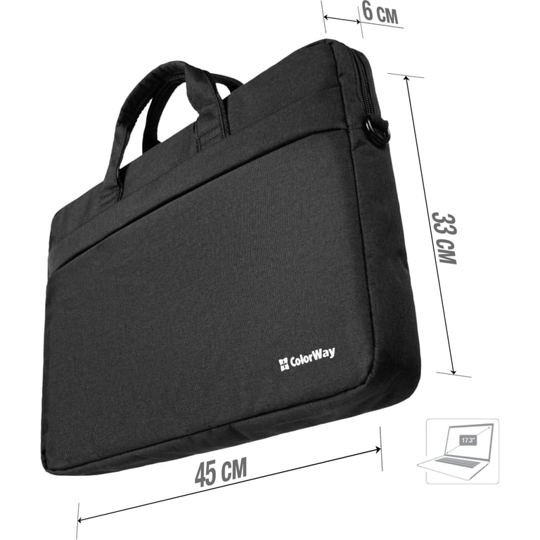 Сумка для ноутбука ColorWay 17.3" Modern Black (CW-LBM173-BK) - фото 5