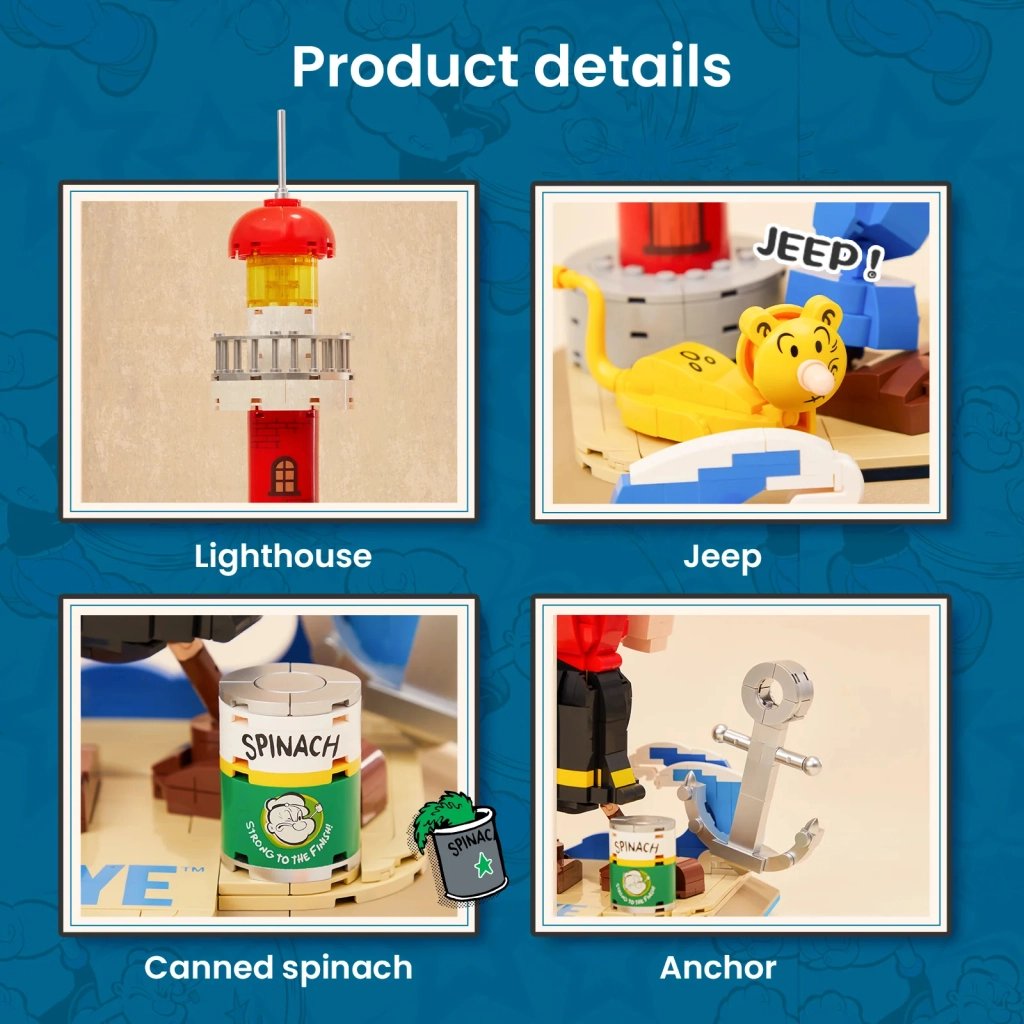 Конструктор Pantasy Popeye Папай з Оливою (86401) - фото 5 Конструктор Pantasy Popeye Папай з Оливою (86401) - фото 5