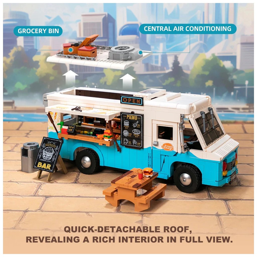 Конструктор Pantasy Original - Joyside Series Ретро-фудтрак (85011) - фото 2 Конструктор Pantasy Original - Joyside Series Ретро-фудтрак (85011) - фото 2