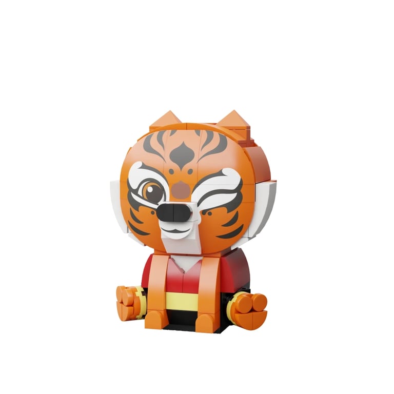 Конструктор Pantasy Kung Fu Panda Серія Сидячий малюк - Тигриця (99125) - фото 2