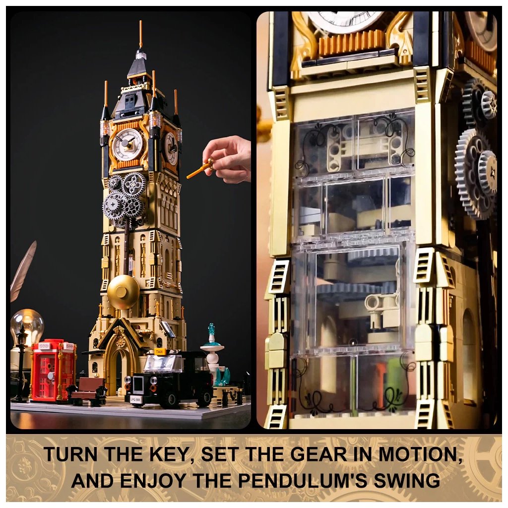 Конструктор Pantasy Original - Steampunk Парк Годинникова вежа в стилі стімпанк (85008) - фото 3 Конструктор Pantasy Original - Steampunk Парк Годинникова вежа в стилі стімпанк (85008) - фото 3