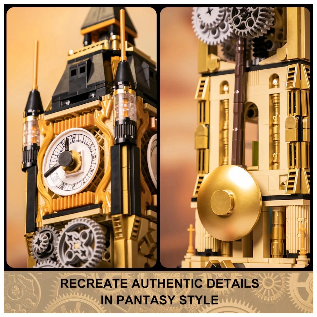 Конструктор Pantasy Original - Steampunk Парк Годинникова вежа в стилі стімпанк (85008) - фото 4 Конструктор Pantasy Original - Steampunk Парк Годинникова вежа в стилі стімпанк (85008) - фото 4