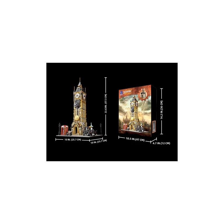 Конструктор Pantasy Original - Steampunk Парк Годинникова вежа в стилі стімпанк (85008) - фото 6