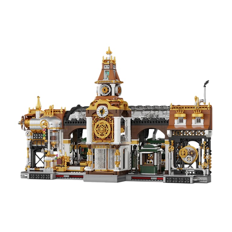 Конструктор Pantasy Original - Steampunk Залізнична станція в стилі стімпанк (85007) - фото 1