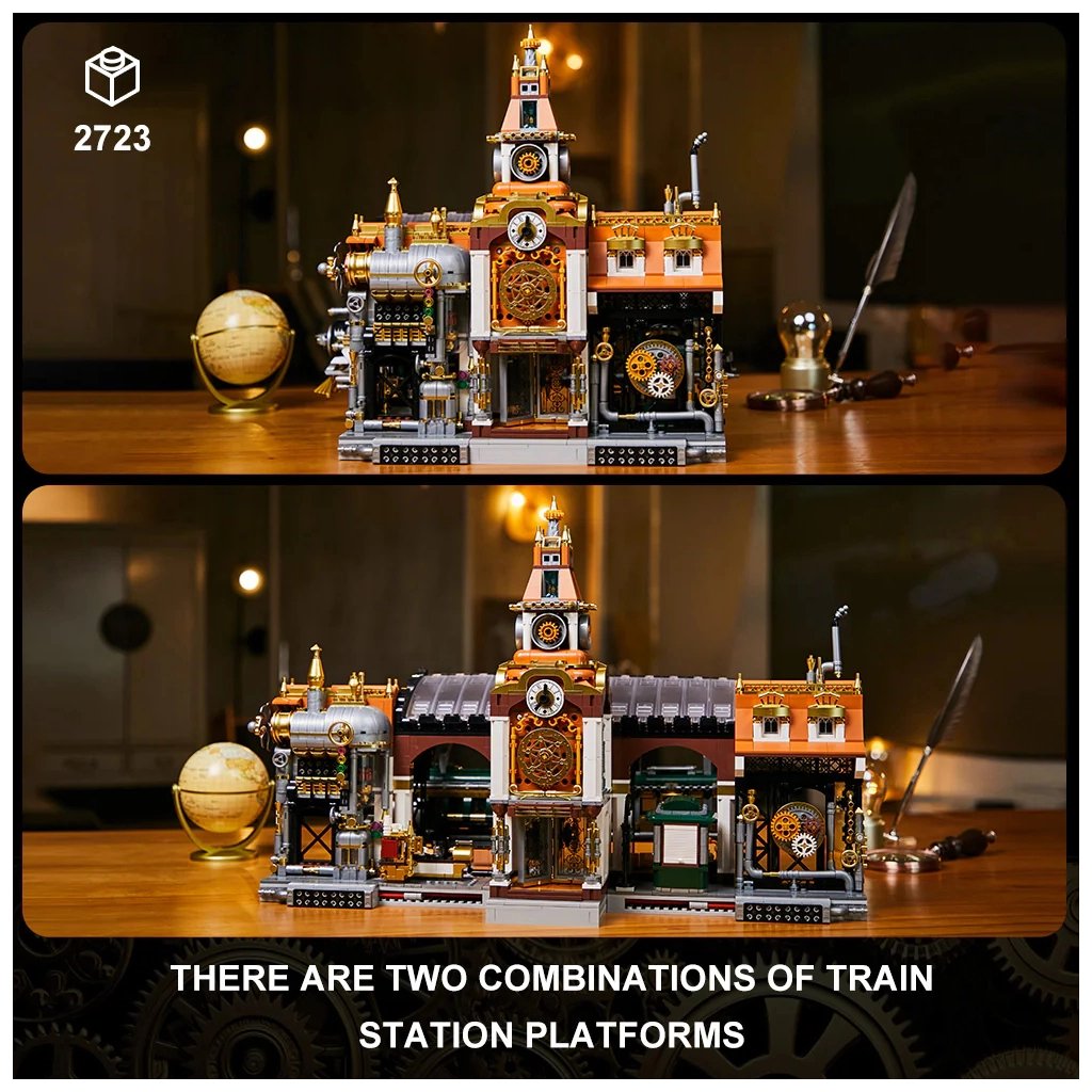 Конструктор Pantasy Original - Steampunk Залізнична станція в стилі стімпанк (85007) - фото 2 Конструктор Pantasy Original - Steampunk Залізнична станція в стилі стімпанк (85007) - фото 2