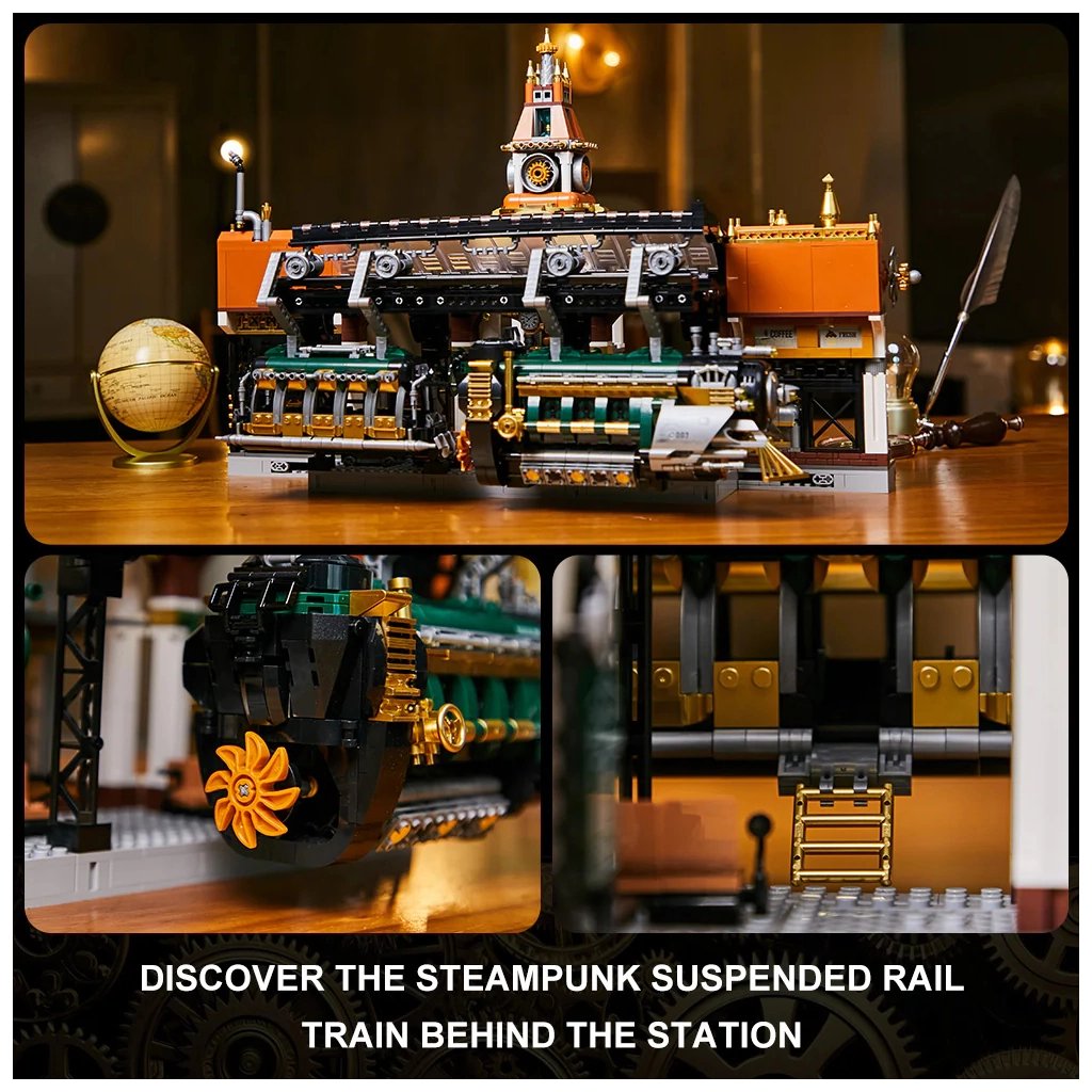 Конструктор Pantasy Original - Steampunk Залізнична станція в стилі стімпанк (85007) - фото 3 Конструктор Pantasy Original - Steampunk Залізнична станція в стилі стімпанк (85007) - фото 3