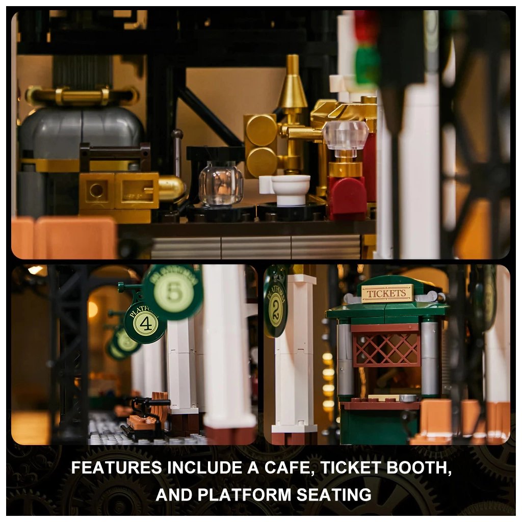 Конструктор Pantasy Original - Steampunk Залізнична станція в стилі стімпанк (85007) - фото 4 Конструктор Pantasy Original - Steampunk Залізнична станція в стилі стімпанк (85007) - фото 4