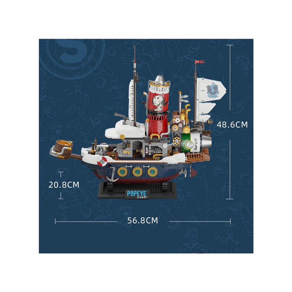 Конструктор Pantasy Popeye Пароплав у пошуках скарбів (86402) - фото 7 Конструктор Pantasy Popeye Пароплав у пошуках скарбів (86402) - фото 7