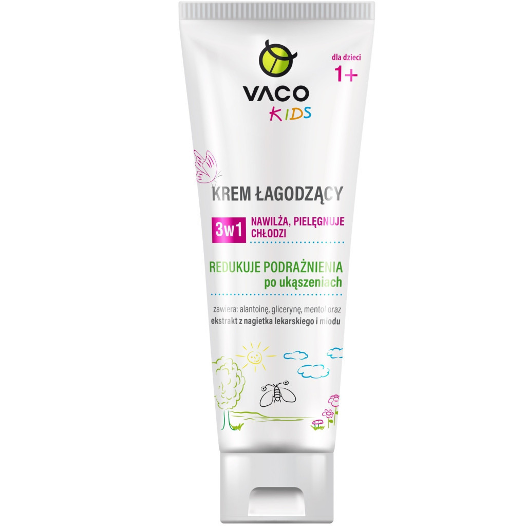 Засіб після укусів комах Vaco Kids протизапальний зволожуючий та заспокійливий крем для дітей від 1 року 75 мл (5901821952415) - фото 1 Засіб після укусів комах Vaco Kids протизапальний зволожуючий та заспокійливий крем для дітей від 1 року 75 мл (5901821952415) - фото 1