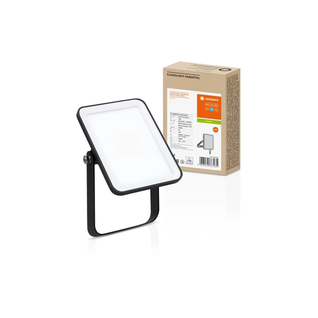 Прожектор LEDVANCE FL ESSENTIAL 10W 840 BK IP65 (4058075767935) - фото 2 Прожектор LEDVANCE FL ESSENTIAL 10W 840 BK IP65 (4058075767935) - фото 2
