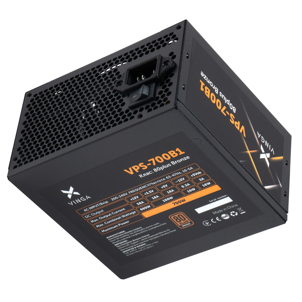 Блок живлення Vinga 700W (VPS-700B1) - фото 6 Блок живлення Vinga 700W (VPS-700B1) - фото 6