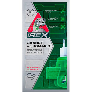 Пластини для фумігатора iRex Від комарів 10 шт. (4820184441347) - фото 1