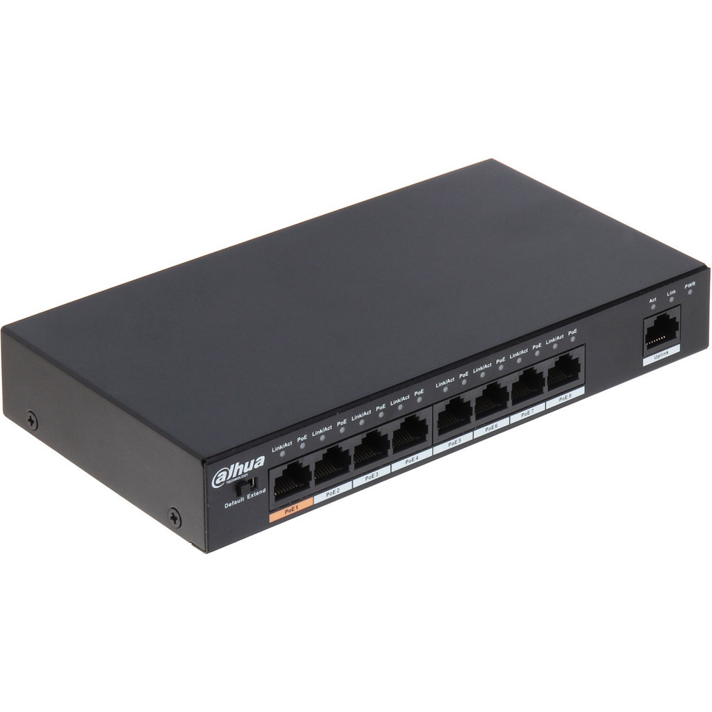 Комутатор мережевий Dahua DH-PFS3009-8ET1GT-96 Комутатор мережевий Dahua DH-PFS3009-8ET1GT-96