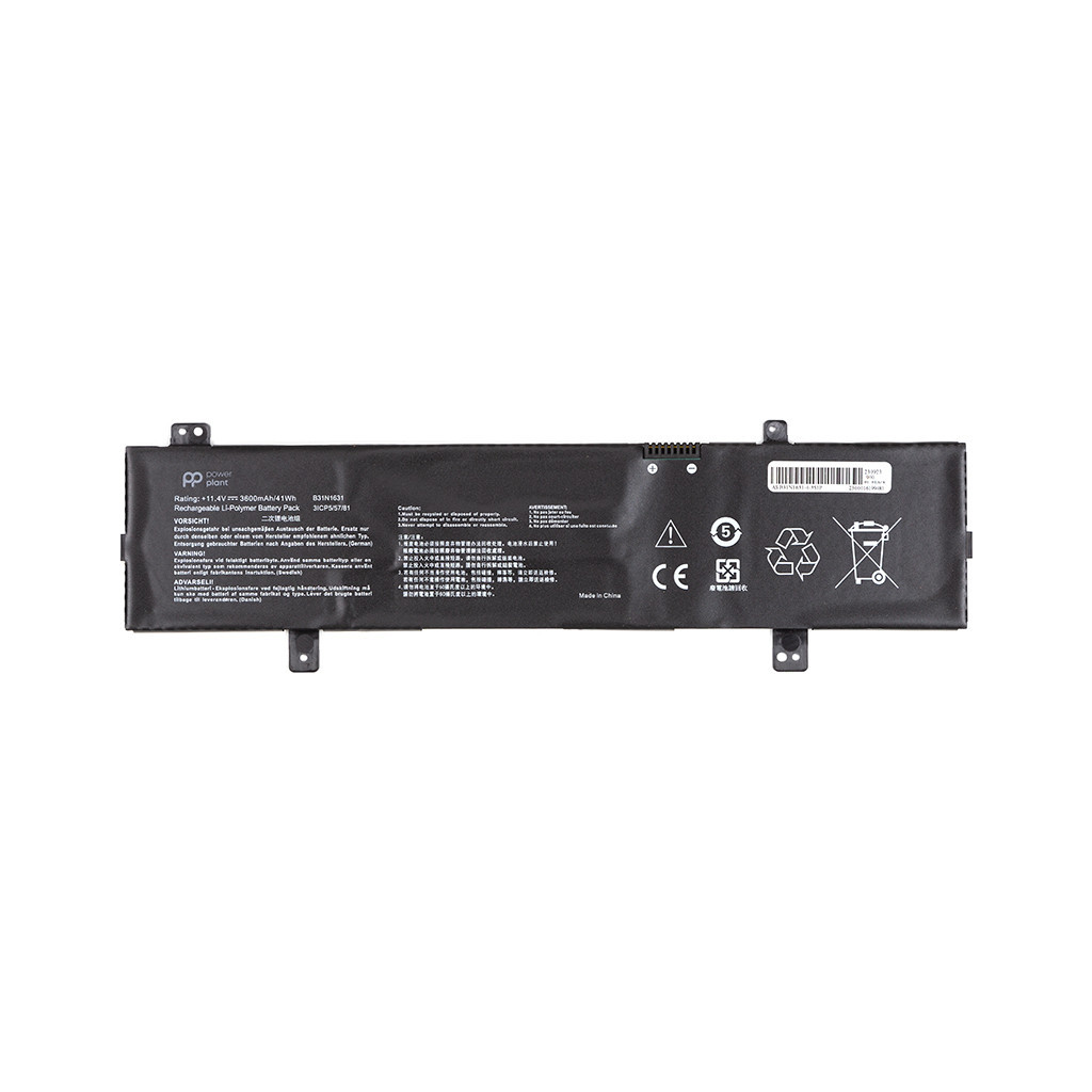 Акумулятор до ноутбука ASUS VivoBook 15 X505BA (B31N1631) 11.4V 3600mAh PowerPlant (NB431809) Акумулятор до ноутбука ASUS VivoBook 15 X505BA (B31N1631) 11.4V 3600mAh PowerPlant (NB431809)
