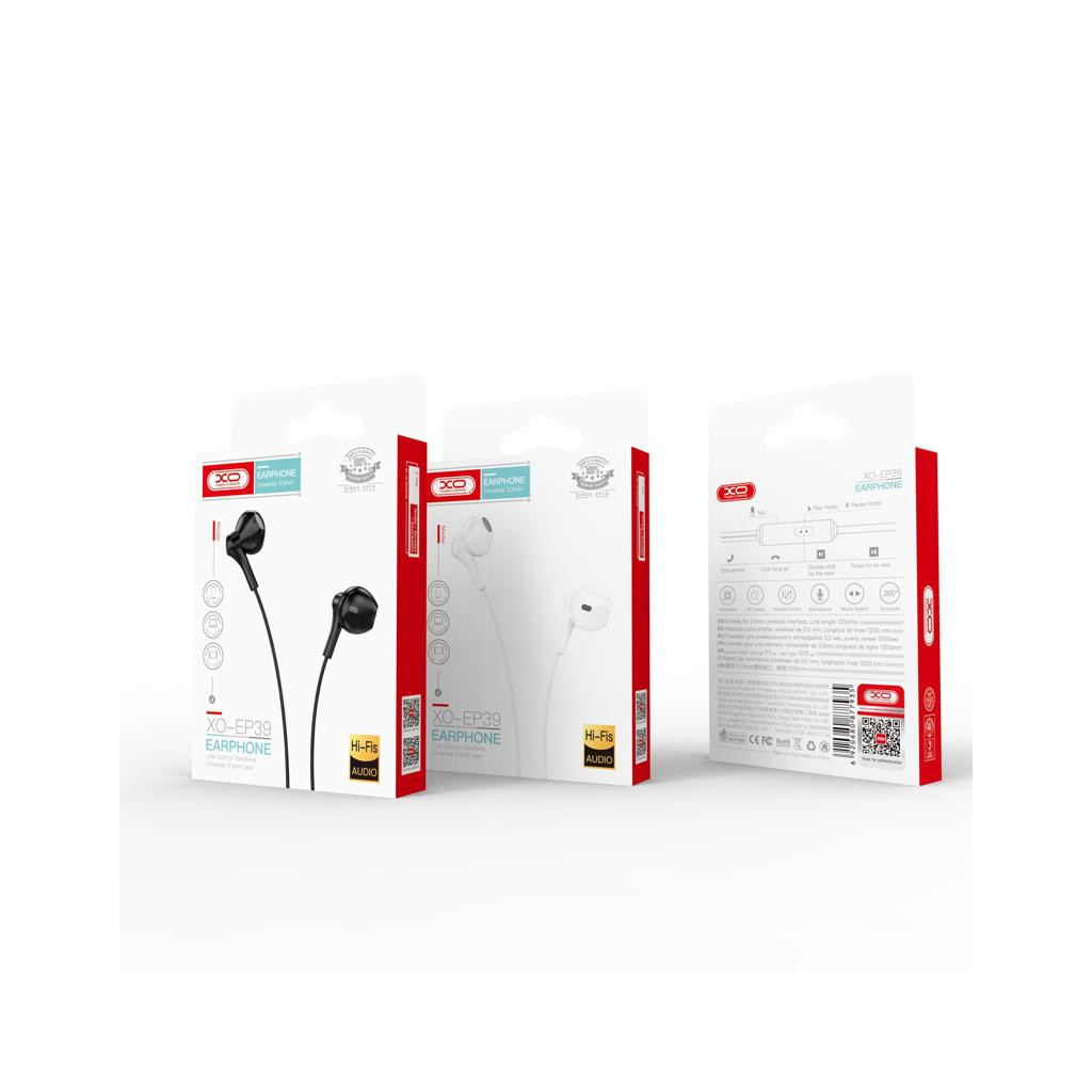 Навушники XO EP39 Black (EP39-BK) - фото 4 Навушники XO EP39 Black (EP39-BK) - фото 4