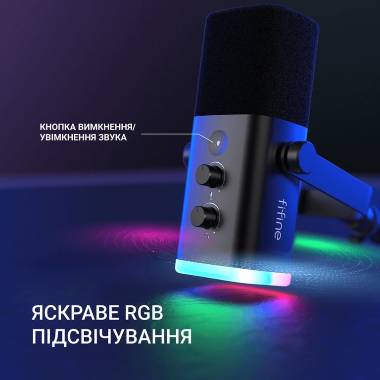 Мікрофон Fifine TAM8 USB Black (TAM8) - фото 3