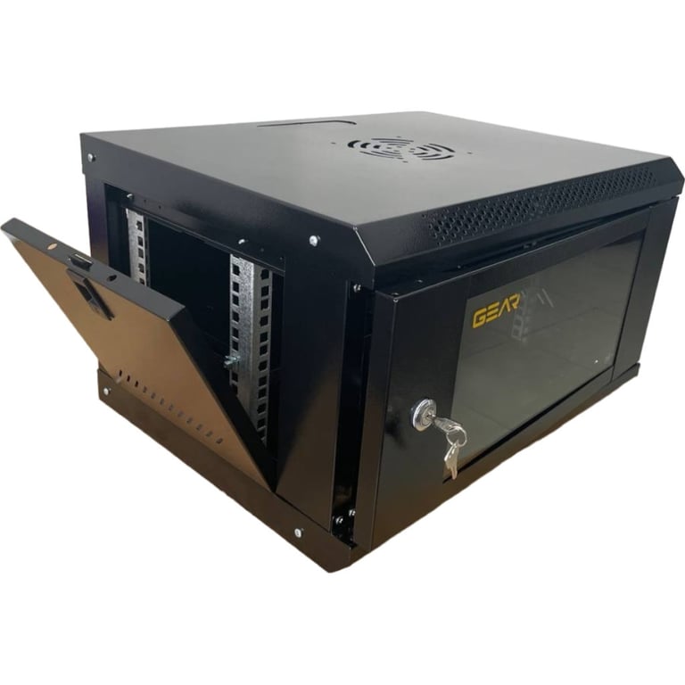 Шафа настінна GEAR 4U 19'' 530x400x240 мм, black (GWMSN-4U) - фото 2