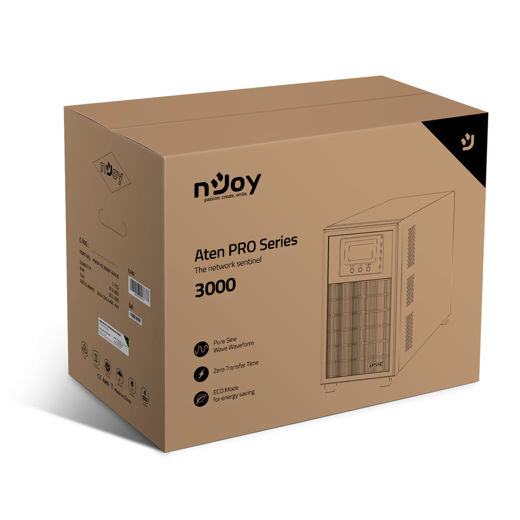 Пристрій безперебійного живлення nJoy Aten Pro 3000VA USB (PWUP-OL300AP-AZ01B) - фото 7 Пристрій безперебійного живлення nJoy Aten Pro 3000VA USB (PWUP-OL300AP-AZ01B) - фото 7