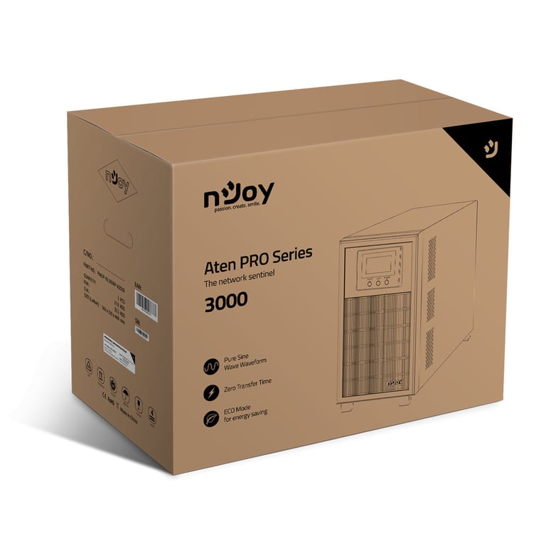 Пристрій безперебійного живлення nJoy Aten Pro 3000VA USB (PWUP-OL300AP-AZ01B) - фото 7