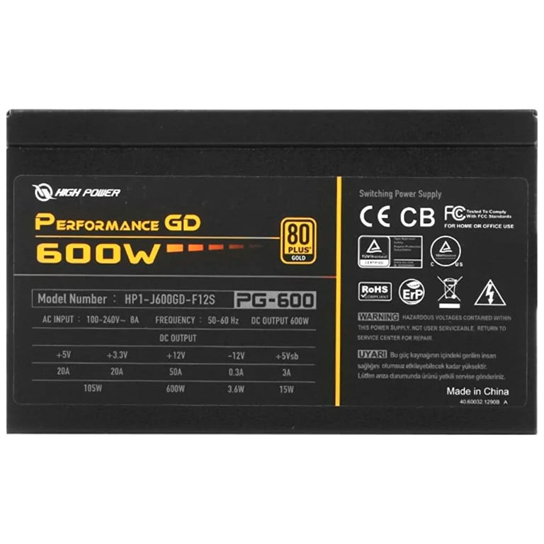 Блок живлення HighPower 600W (HP1-J600GD-F12S) - фото 7