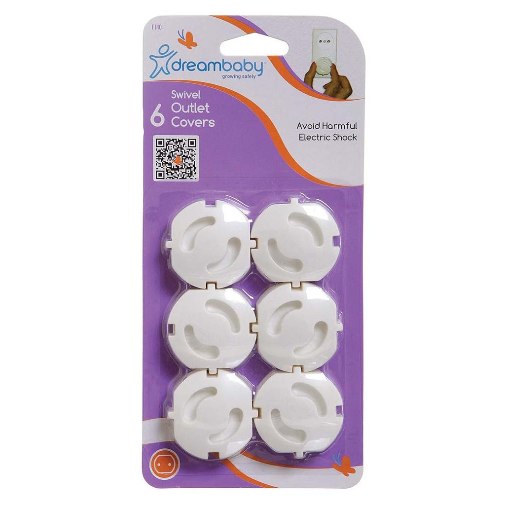Заглушка для розетки DreamBaby велика EURO 6 шт (G140) - фото 1