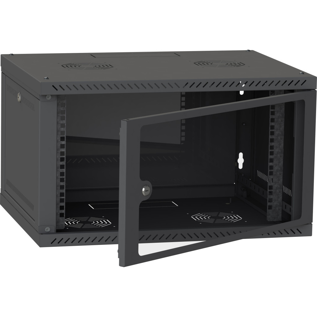 Шафа настінна Ipcom 6U, 600*350, RAL9005 (СН-6U-060х035-ДС-9005) - фото 3 Шафа настінна Ipcom 6U, 600*350, RAL9005 (СН-6U-060х035-ДС-9005) - фото 3
