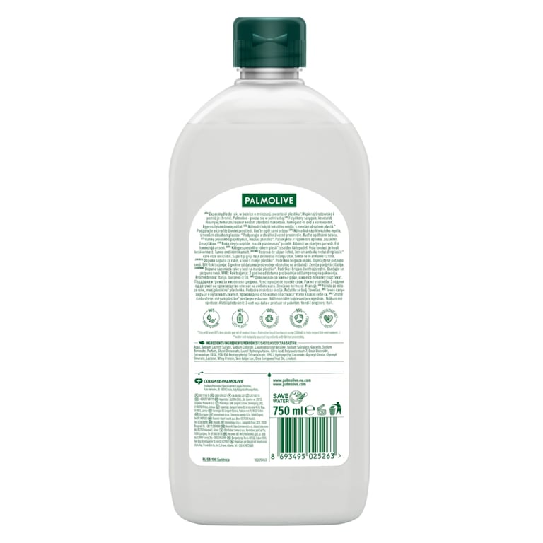 Рідке мило Palmolive Naturals Інтенсивне зволоження Молочко та оливка змінний блок 750 мл (8693495025263) - фото 2
