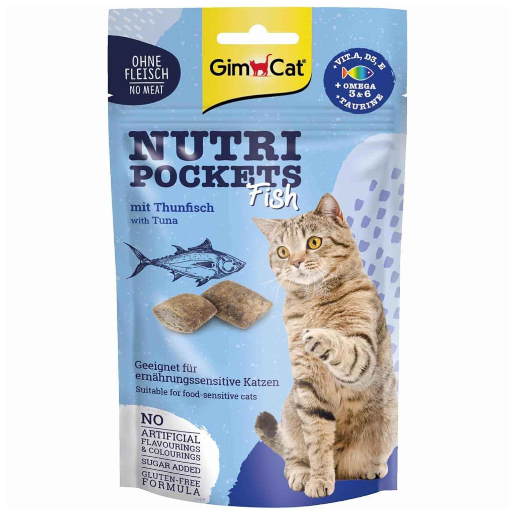 Ласощі для котів GimCat Nutri Pockets Fish Тунець 60 г (4002064419633) - фото 4 Ласощі для котів GimCat Nutri Pockets Fish Тунець 60 г (4002064419633) - фото 4