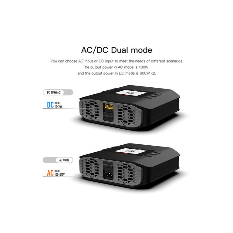 Зарядний пристрій для дрона iSDT K4 AC 400W DC 600Wx2 (HP0015.K4) - фото 2
