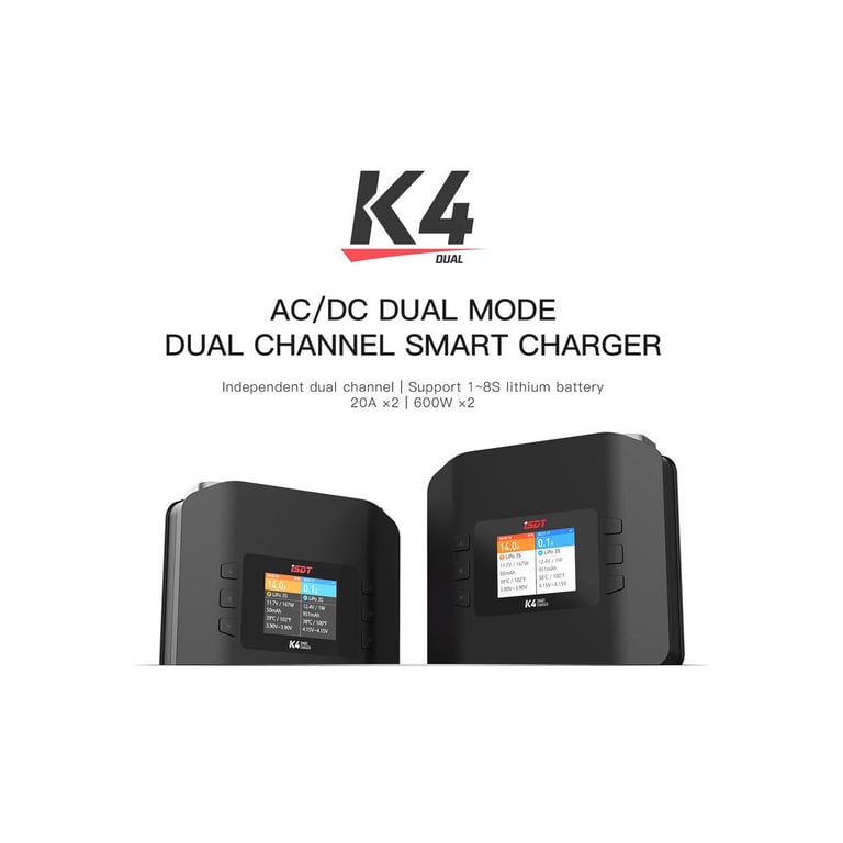 Зарядний пристрій для дрона iSDT K4 AC 400W DC 600Wx2 (HP0015.K4) - фото 4