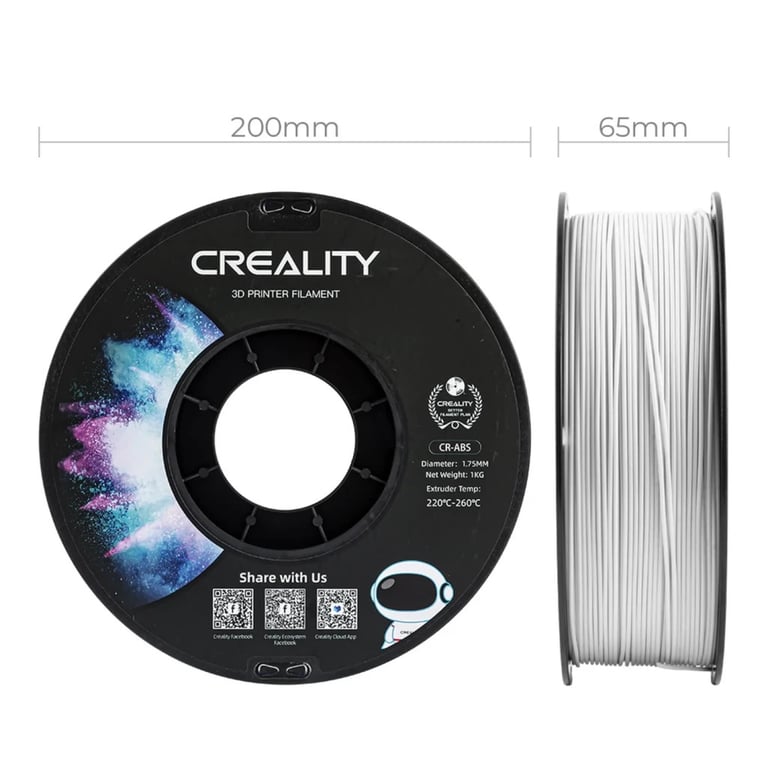 Пластик для 3D-принтера Creality ABS 1кг, 1.75мм, white (3301020031) - фото 5
