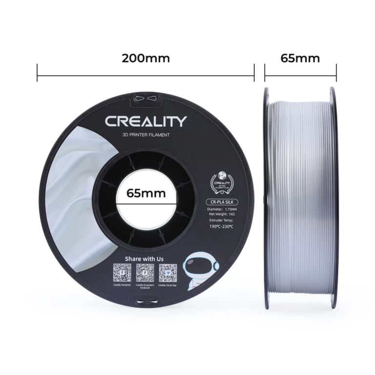 Пластик для 3D-принтера Creality PLA silky shine 1кг, 1.75мм, white (3301120004) - фото 7
