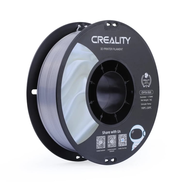 Пластик для 3D-принтера Creality PLA silky shine 1кг, 1.75мм, silver (3301120007) - фото 1