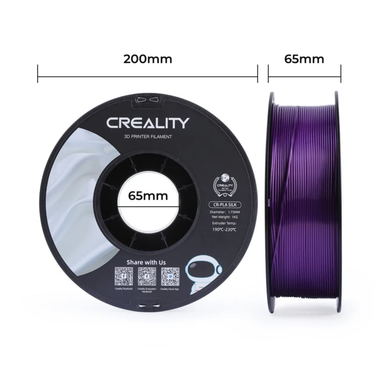 Пластик для 3D-принтера Creality PLA silky shine 1кг, 1.75мм, purple (3301120005) - фото 7