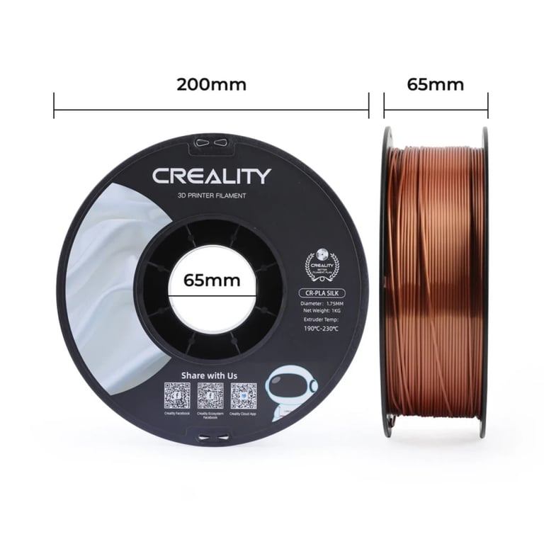 Пластик для 3D-принтера Creality PLA silky shine 1кг, 1.75мм, red copper (3301120002) - фото 7