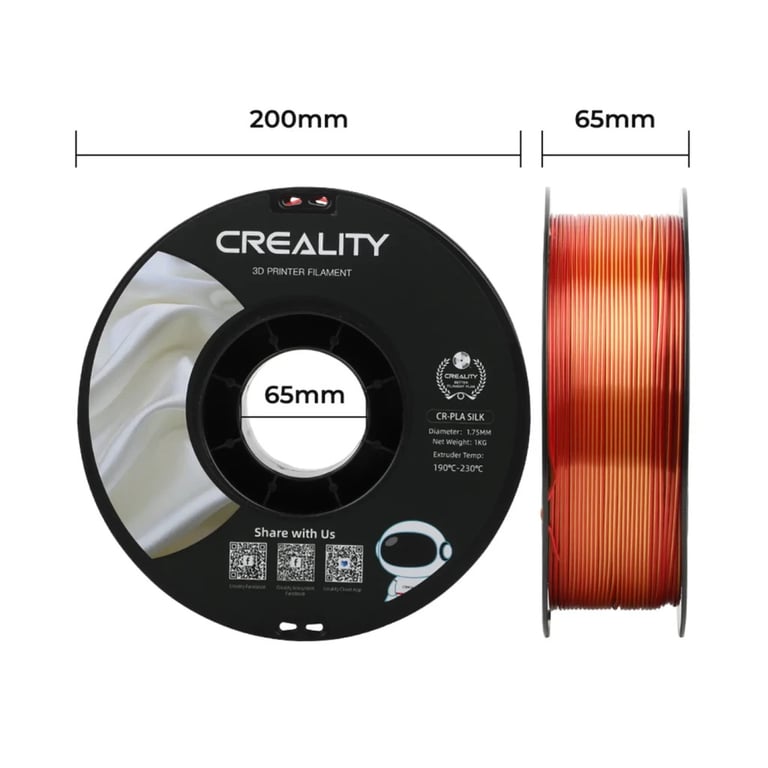 Пластик для 3D-принтера Creality PLA silky shine 1кг, 1.75мм, red gold (3301120009) - фото 7