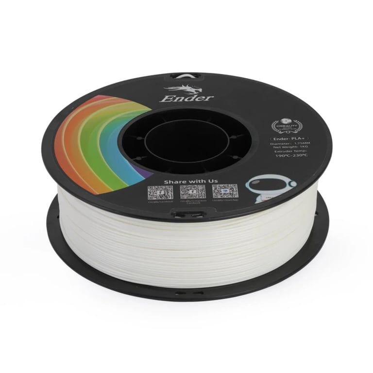 Пластик для 3D-принтера Creality PLA+ 1кг, 1.75мм, white (3301010305) - фото 4