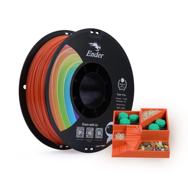 Пластик для 3D-принтера Creality PLA+ 1кг, 1.75мм, orange (3301010307) - фото 2