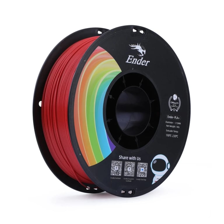 Пластик для 3D-принтера Creality PLA+ 1кг, 1.75мм, red (3301010309) - фото 1
