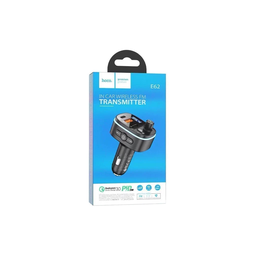 FM модулятор HOCO E62, Black, Box - фото 5 FM модулятор HOCO E62, Black, Box - фото 5