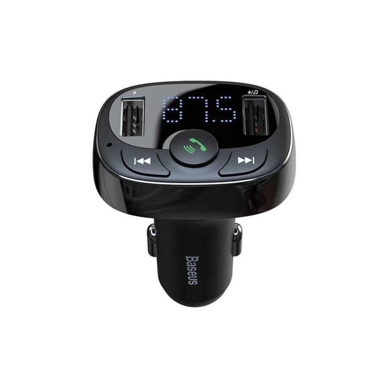 FM модулятор Baseus T Shaped S-09A 2 х USB Type-A, microSD Black (CCMT000001) - фото 1